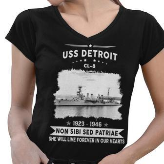 Uss Detroit Cl Women V-Neck T-Shirt - Monsterry UK