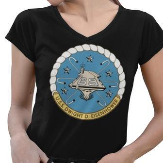 Uss Dwight D Eisenhower Cvn Women V-Neck T-Shirt - Monsterry UK