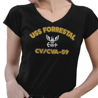 Uss Forrestal Cv 59 Cva V3 Women V-Neck T-Shirt - Monsterry AU