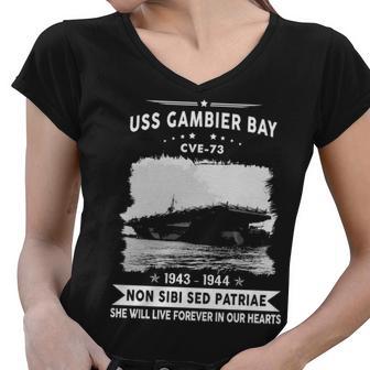 Uss Gambier Bay Cve V2 Women V-Neck T-Shirt - Monsterry AU