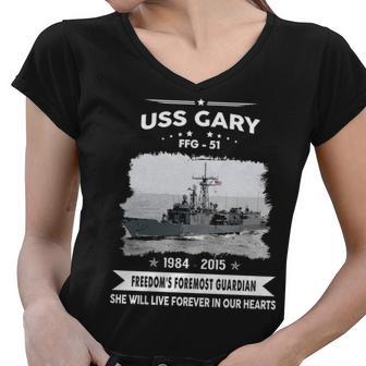 Uss Gary Ffg Women V-Neck T-Shirt - Monsterry DE