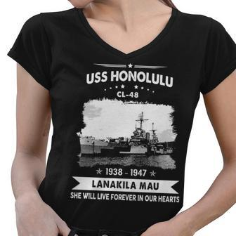 Uss Honolulu Cl Women V-Neck T-Shirt - Monsterry AU