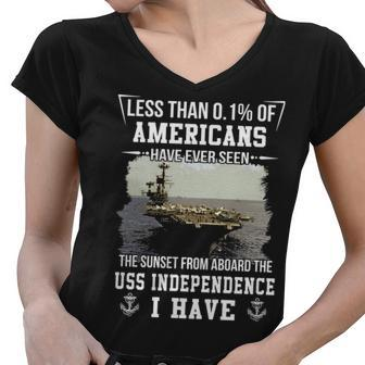 Uss Independence Cva Cv 62 Sunset V2 Women V-Neck T-Shirt - Monsterry AU