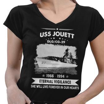 Uss Jouett Cg 29 Dlg Women V-Neck T-Shirt - Monsterry UK