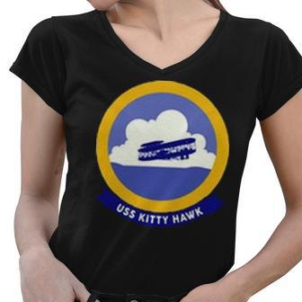 Uss Kitty Hawk Cv 63 Cva Women V-Neck T-Shirt - Monsterry UK