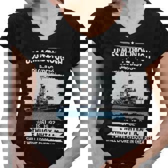 Uss Macdonough Dlg 8 Ddg Women V-Neck T-Shirt - Monsterry
