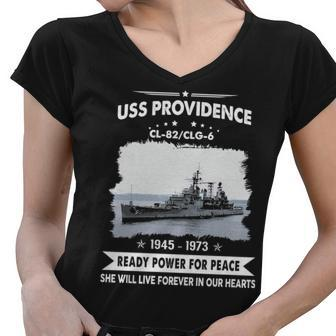 Uss Providence Clg Women V-Neck T-Shirt - Monsterry UK