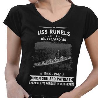 Uss Runels De 793 Apd Women V-Neck T-Shirt - Monsterry DE