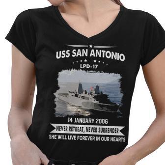 Uss San Antonio Lpd Women V-Neck T-Shirt - Monsterry CA