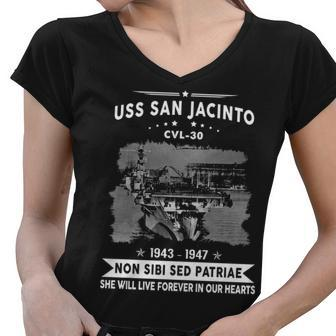 Uss San Jacinto Cvl Women V-Neck T-Shirt - Monsterry