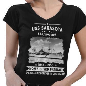 Uss Sarasota Apa Women V-Neck T-Shirt - Monsterry AU