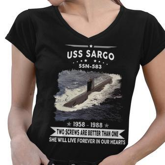 Uss Sargo Ssn Women V-Neck T-Shirt - Monsterry UK