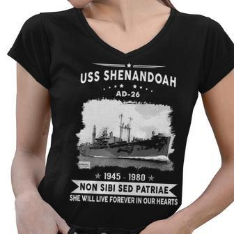 Uss Shenandoah Ad V2 Women V-Neck T-Shirt - Monsterry
