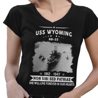 Uss Wyoming Bb Women V-Neck T-Shirt - Monsterry DE