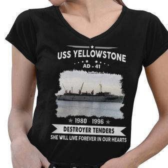 Uss Yellowstone Ad Women V-Neck T-Shirt - Monsterry