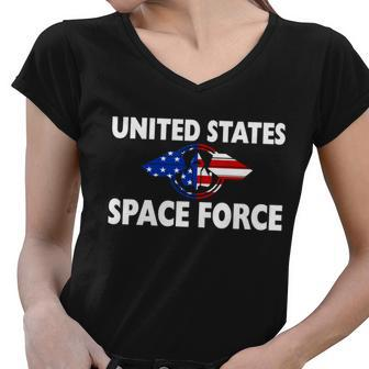 Ussf United States Space Force V2 Women V-Neck T-Shirt - Monsterry