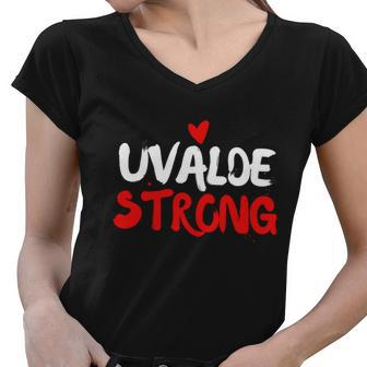 Uvalde Strong Gun Control Uvalde Texas Women V-Neck T-Shirt - Monsterry AU