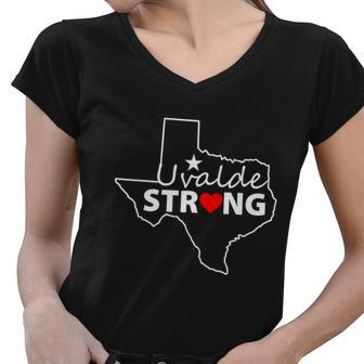 Uvalde Strong Texas Strong Tshirt Women V-Neck T-Shirt - Monsterry