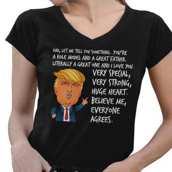 Very Special Dad Donald Trump Fathers Day Tshirt Women V-Neck T-Shirt - Monsterry