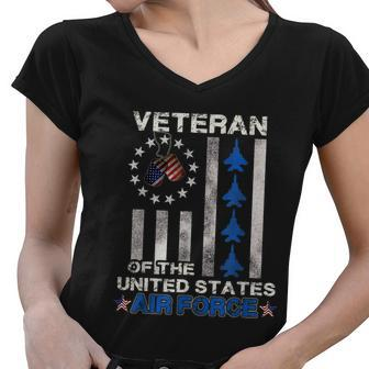 Veteran Of The United States Air Force Gift Us Air Force Gift Women V-Neck T-Shirt - Monsterry