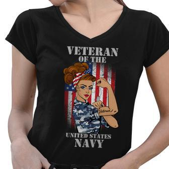 Veteran Of The United States Navy Women Tshirt Women V-Neck T-Shirt - Monsterry CA