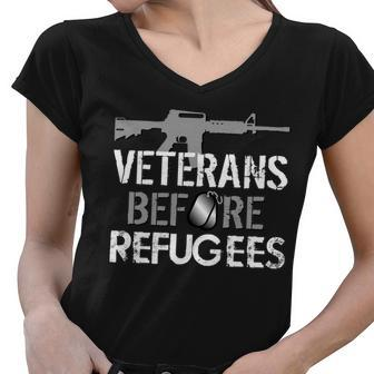 Veterans Before Refugees Tshirt Women V-Neck T-Shirt - Monsterry AU