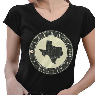 Vintage Austin Texas Logo Tshirt Women V-Neck T-Shirt - Monsterry DE