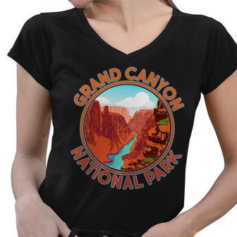 Vintage Grand Canyon National Park V2 Women V-Neck T-Shirt - Monsterry