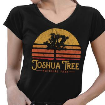 Vintage Joshua Tree National Park Retro V3 Women V-Neck T-Shirt - Seseable