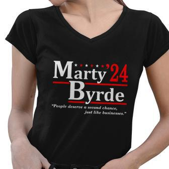 Vintage Marty 2024 Byrdes Election Tshirt Women V-Neck T-Shirt - Monsterry DE