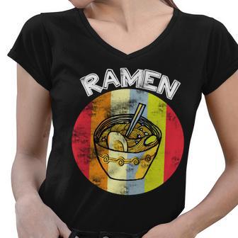 Vintage Ramen Women V-Neck T-Shirt - Monsterry CA