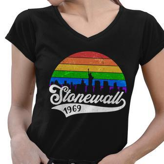 Vintage Stonewall Women V-Neck T-Shirt - Monsterry CA