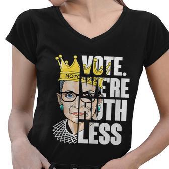 Vote Were Ruthless Feminist Womens Rights Vote We Are Ruthless Women V-Neck T-Shirt - Monsterry