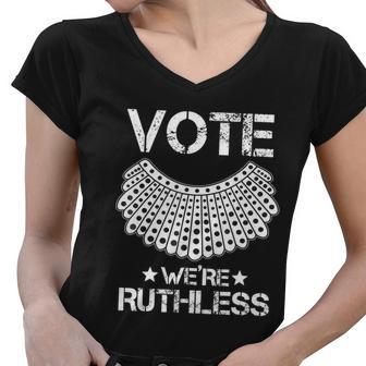 Vote Were Ruthless Feminist Womens Rights Women V-Neck T-Shirt - Monsterry AU