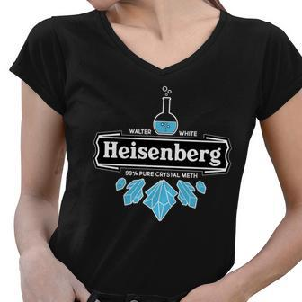 Walter White Heisenberg Beer Chemist Women V-Neck T-Shirt - Monsterry