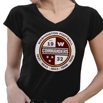 Washington Commanders Football Lovers Gifts Women V-Neck T-Shirt | Mazezy