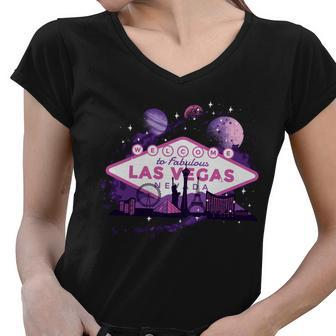 Welcome To Fabulous Las Vegas Universe Tshirt Women V-Neck T-Shirt - Monsterry AU