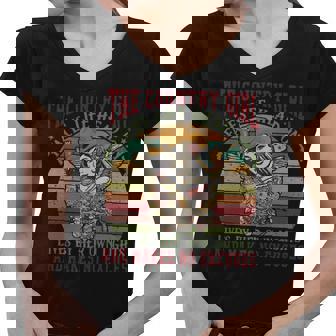 Western Country Girl Faces Life Head On Ez19 2509 Classic T Women V-Neck T-Shirt - Thegiftio