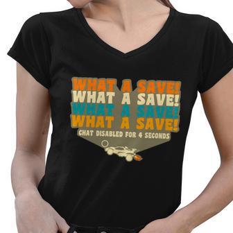 What A Save Rocket Soccer Women V-Neck T-Shirt - Monsterry AU