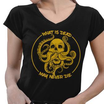 What Is Dead May Never Die Women V-Neck T-Shirt - Monsterry
