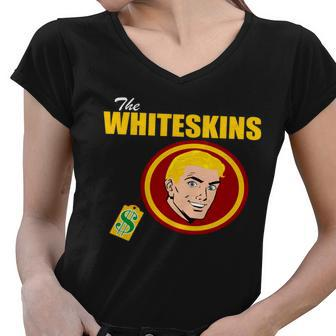 Whiteskins Football Native American Indian Tshirt Women V-Neck T-Shirt - Monsterry AU