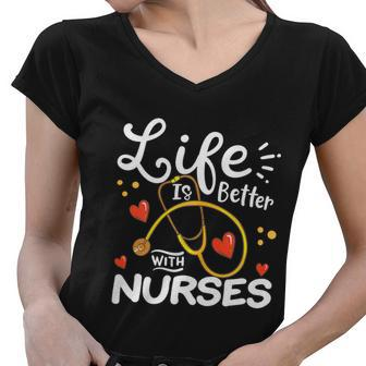 Womens Nurse V2 Women V-Neck T-Shirt - Monsterry
