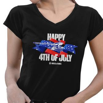 World Of Tanks Mvy For The 4Th Of July Women V-Neck T-Shirt - Monsterry AU