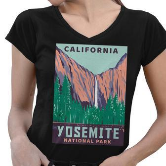 Yosemite National Park Us Vintage Usa California Parks Gift V2 Women V-Neck T-Shirt - Seseable