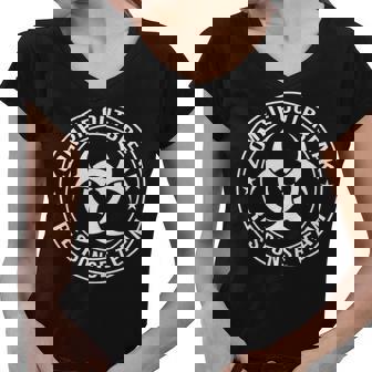 Zombie Outbreak Response Team - Funny Halloween Costume Tee Women V-Neck T-Shirt - Thegiftio UK