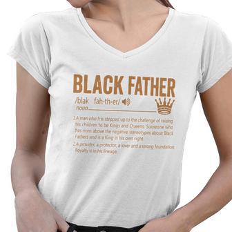 Black Father The Man The Myth The Legend Blackfather Dad Daddy Grandpa Grandfath Women V-Neck T-Shirt - Monsterry CA