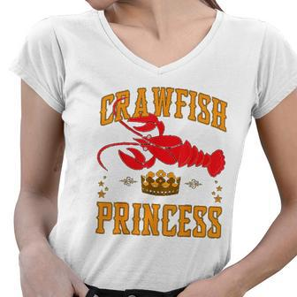 Crawfish Princess Boil Party Festival Women V-Neck T-Shirt - Thegiftio UK
