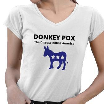 Donkey Pox Tshirt Women V-Neck T-Shirt - Monsterry