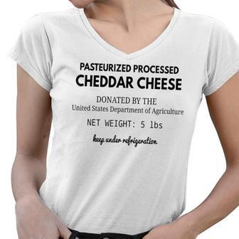 Funny Halloween Costume Government Cheese T Women V-Neck T-Shirt - Seseable