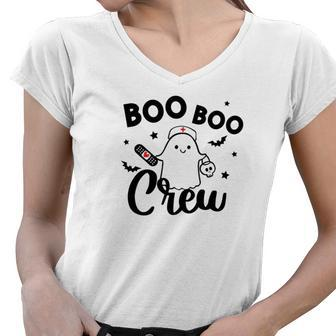 Halloween Boo Boo Crew Nurse Women V-Neck T-Shirt - Seseable